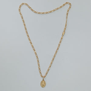 CADENA, MEDALLA RELIGIOSA ORO 18 K 11.1 GRMS (SEMINUEVO)