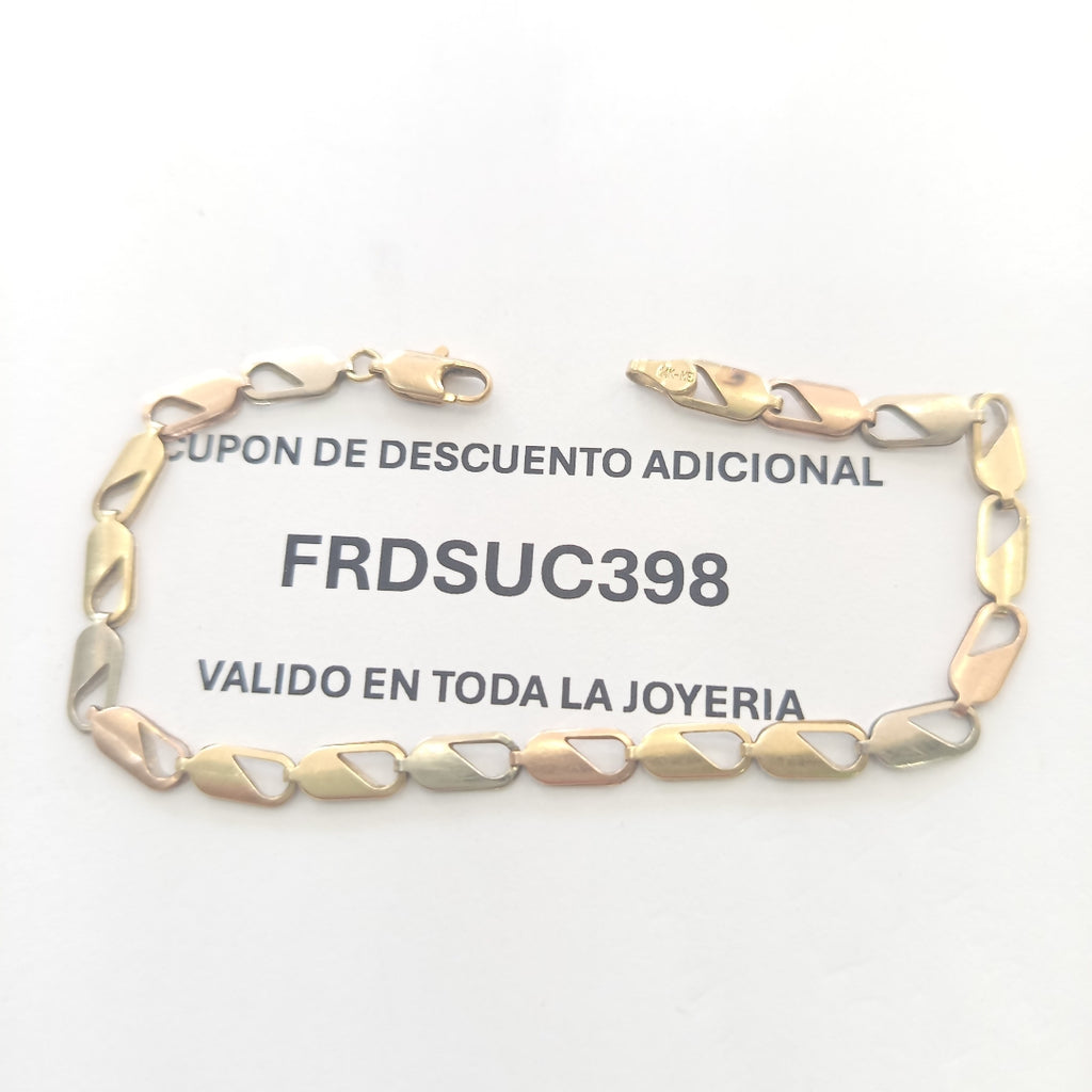 PULSERA ORO COMBINADO 14 K 4,20 GRMS (SEMINUEVO)