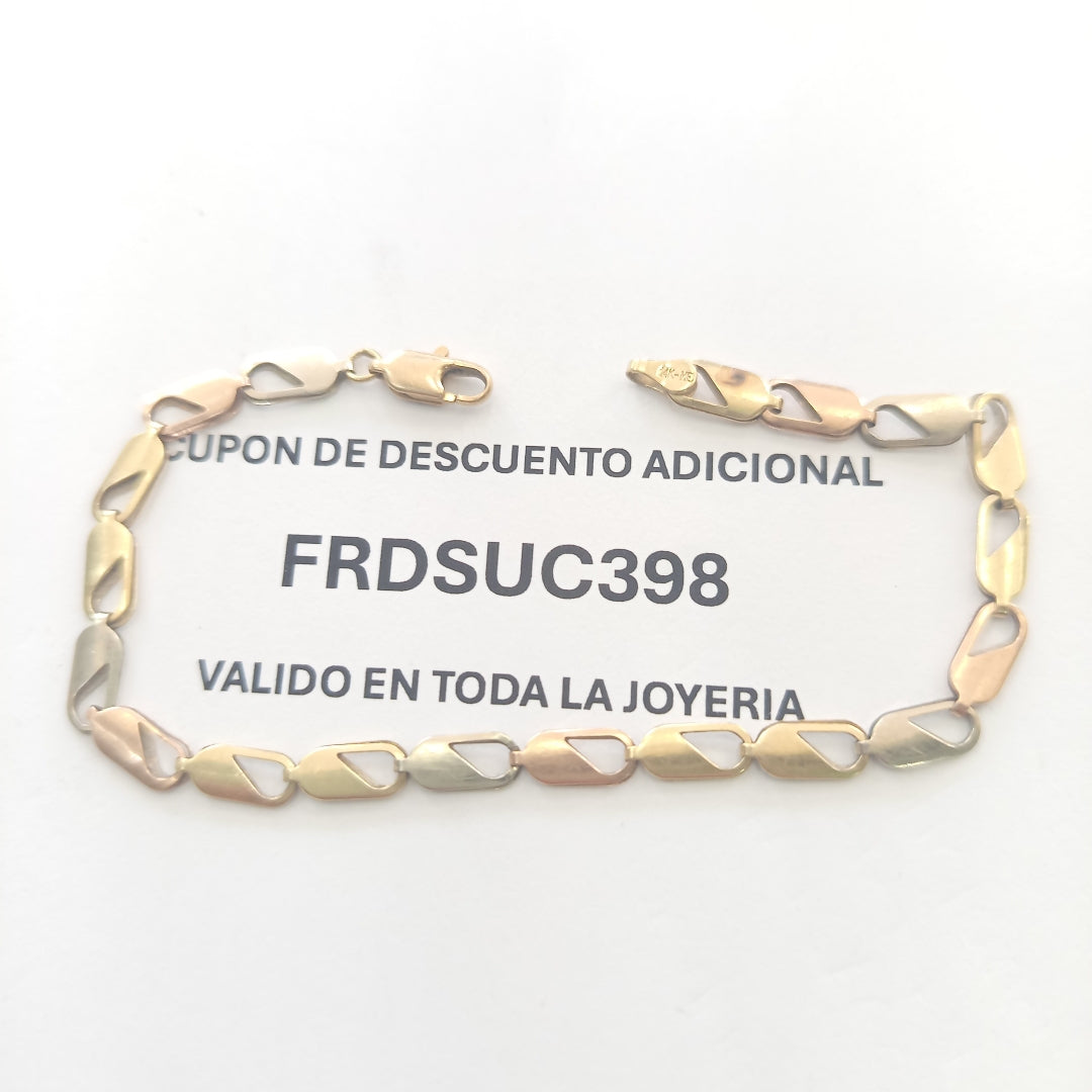PULSERA ORO COMBINADO 14 K 4,20 GRMS (SEMINUEVO)