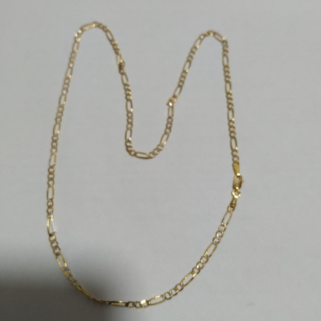 CADENAS TEJIDO 3X1 DIAMANTADO ORO 10K 50 CM 5.5 GR (NUEVO)