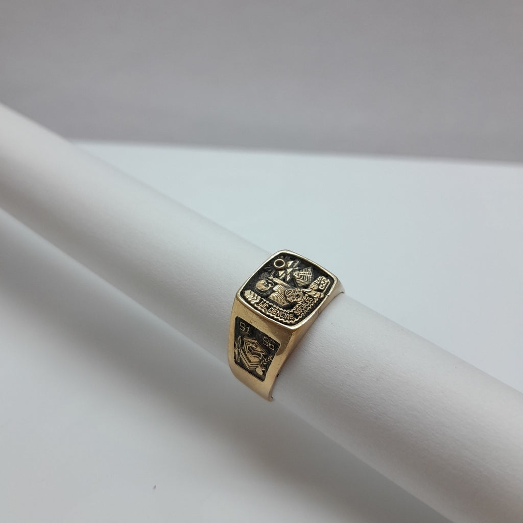 ANILLO DE GRADUACIÓN ORO 10 K 7.5 GRMS (SEMINUEVO)