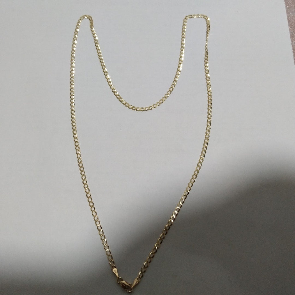 CADENAS TEJIDO BARBADA ORO 14K 60 CM 5.4 GR (NUEVO)