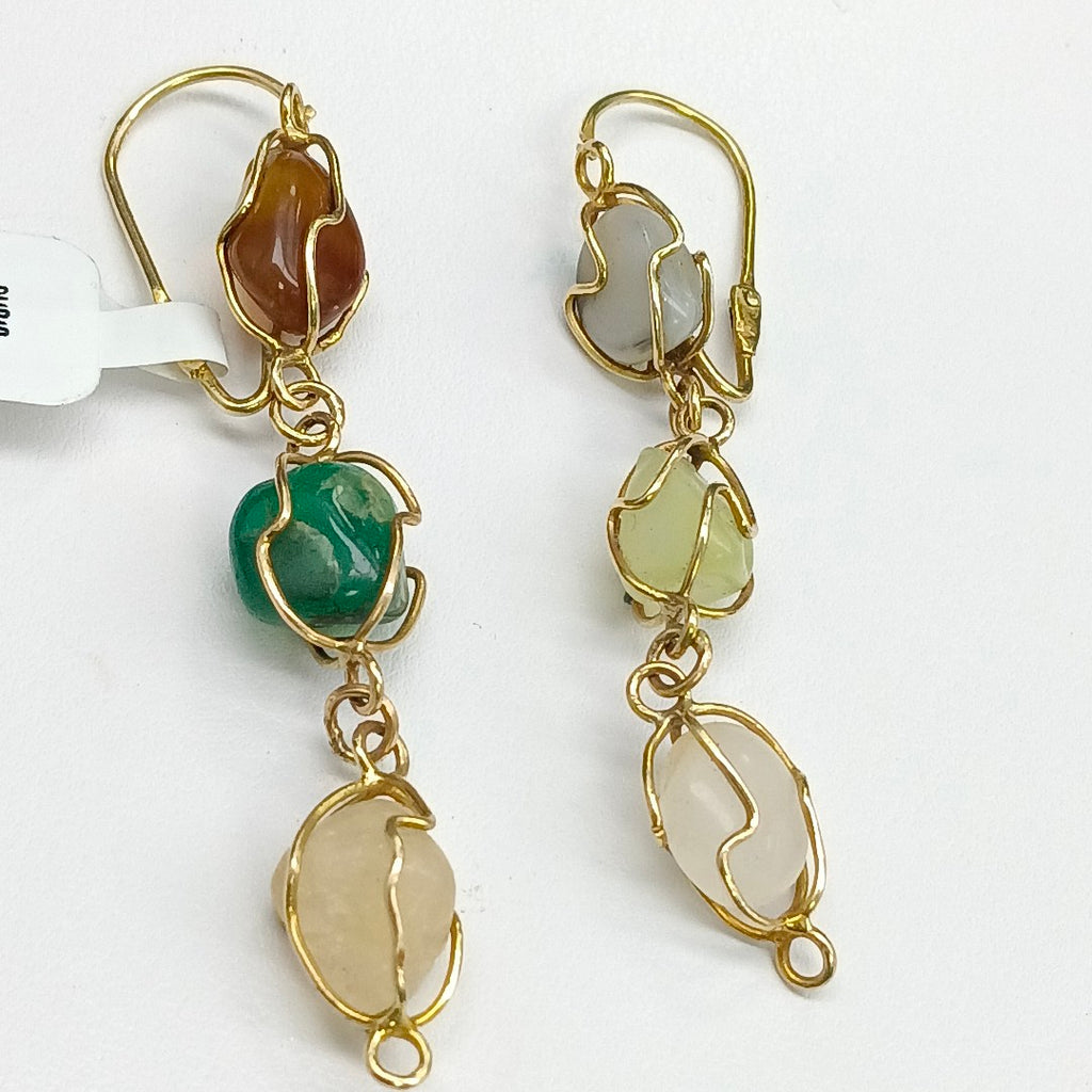 ARETES PAR ORO 14 K 10.2 GRMS (SEMINUEVO)