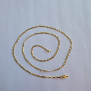 CADENAS BARBADA DIAMANTADA ORO 14K 55 CM 5.7 GR (NUEVO)
