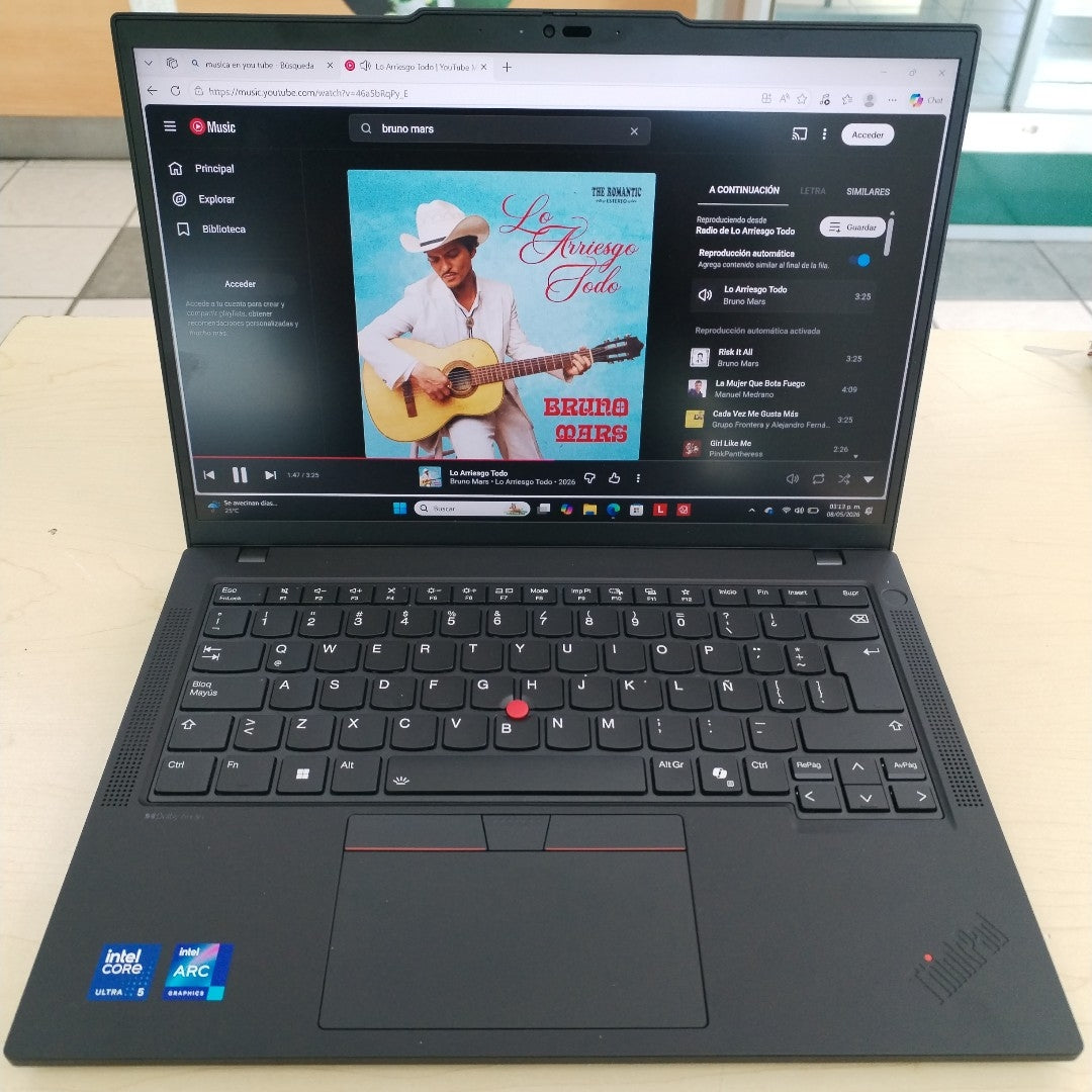 LAPTOP LENOVO THINKPAD T14 GEN 5 (2024) 512 GB SSD 16 GB RAM (SEMINUEVO)