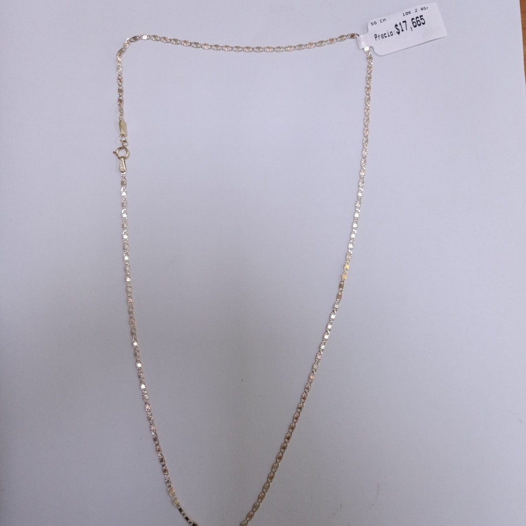 CADENAS TEJIDO GUCHI ORO 10K 55 CM 2.8 GR (NUEVO)