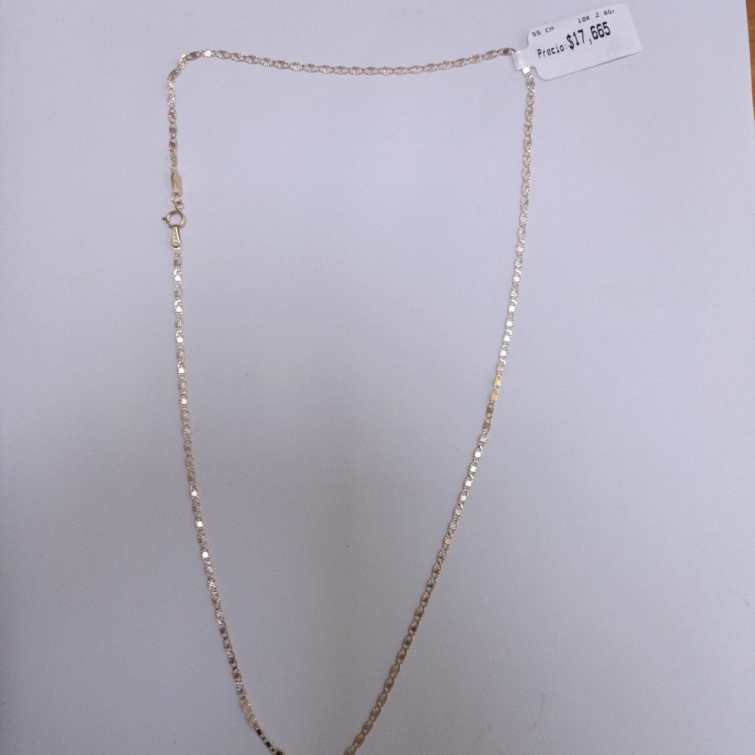 CADENAS TEJIDO GUCHI ORO 10K 55 CM 2.8 GR (NUEVO)