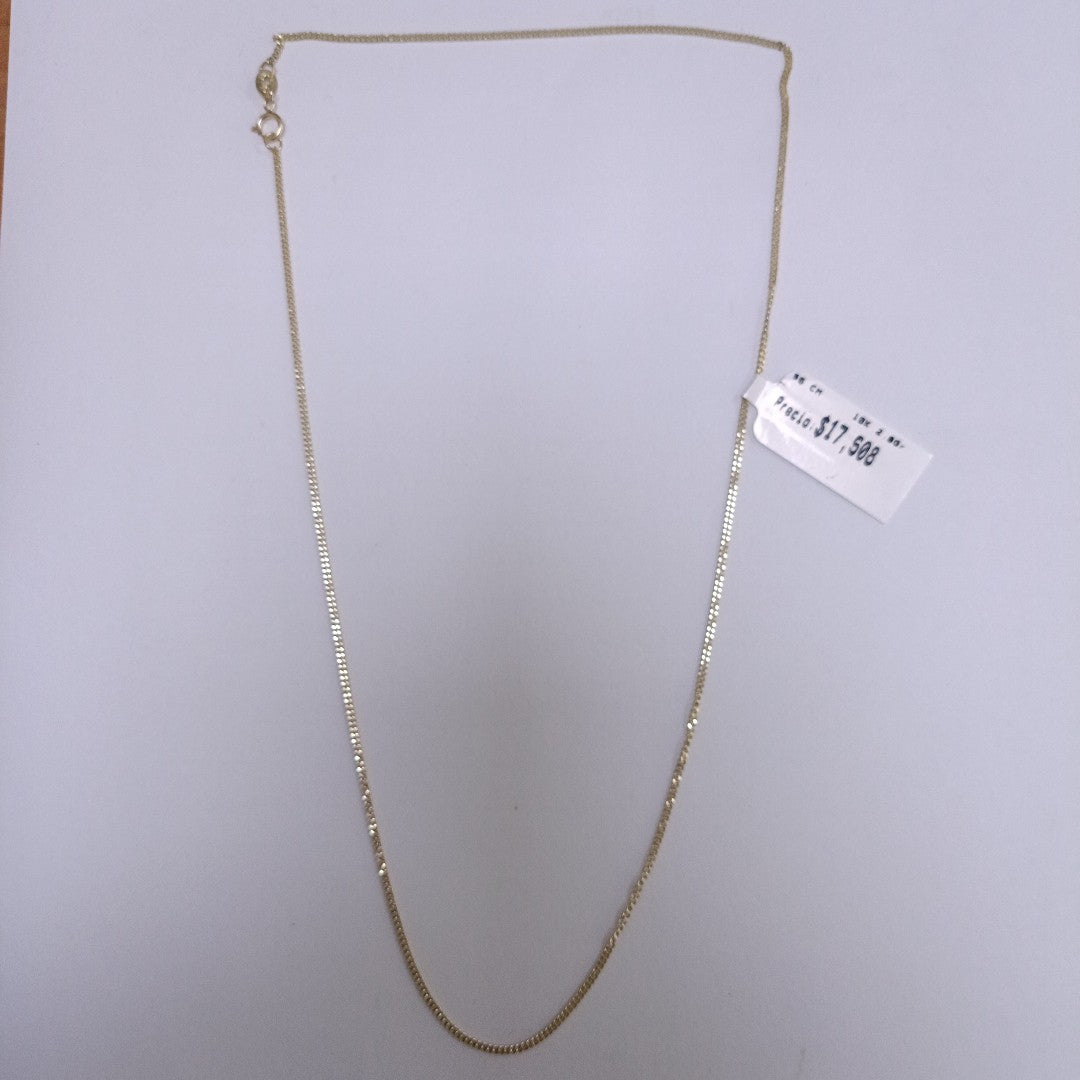 CADENAS TEJIDO BARBADA ORO 10K 50 CM 2.8 GR (NUEVO)