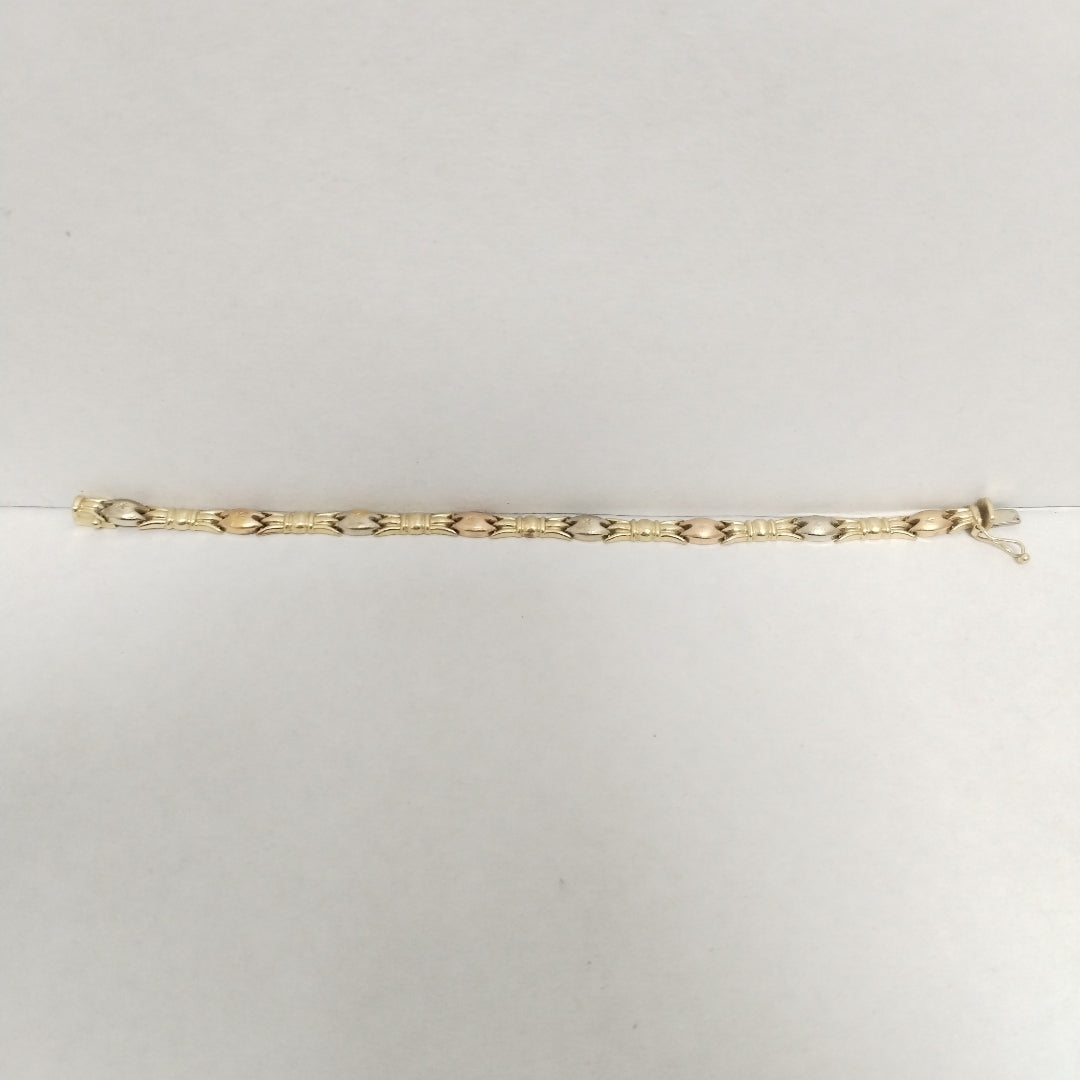 PULSERA ORO, ORO COMBINADO 14 K 5.7 GRMS (SEMINUEVO)