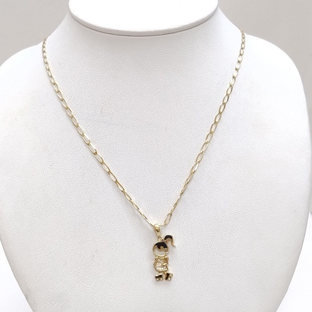 CADENA, DIJE ORO 14 K 6 GRMS (SEMINUEVO)