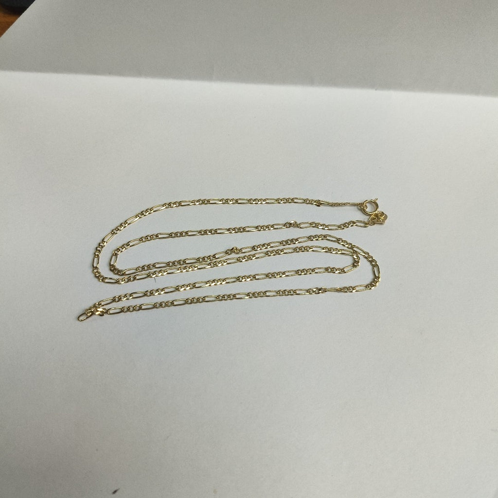 CADENAS TEJIDO 3X1 ORO 10K 55 CM 3.2 GR (NUEVO)