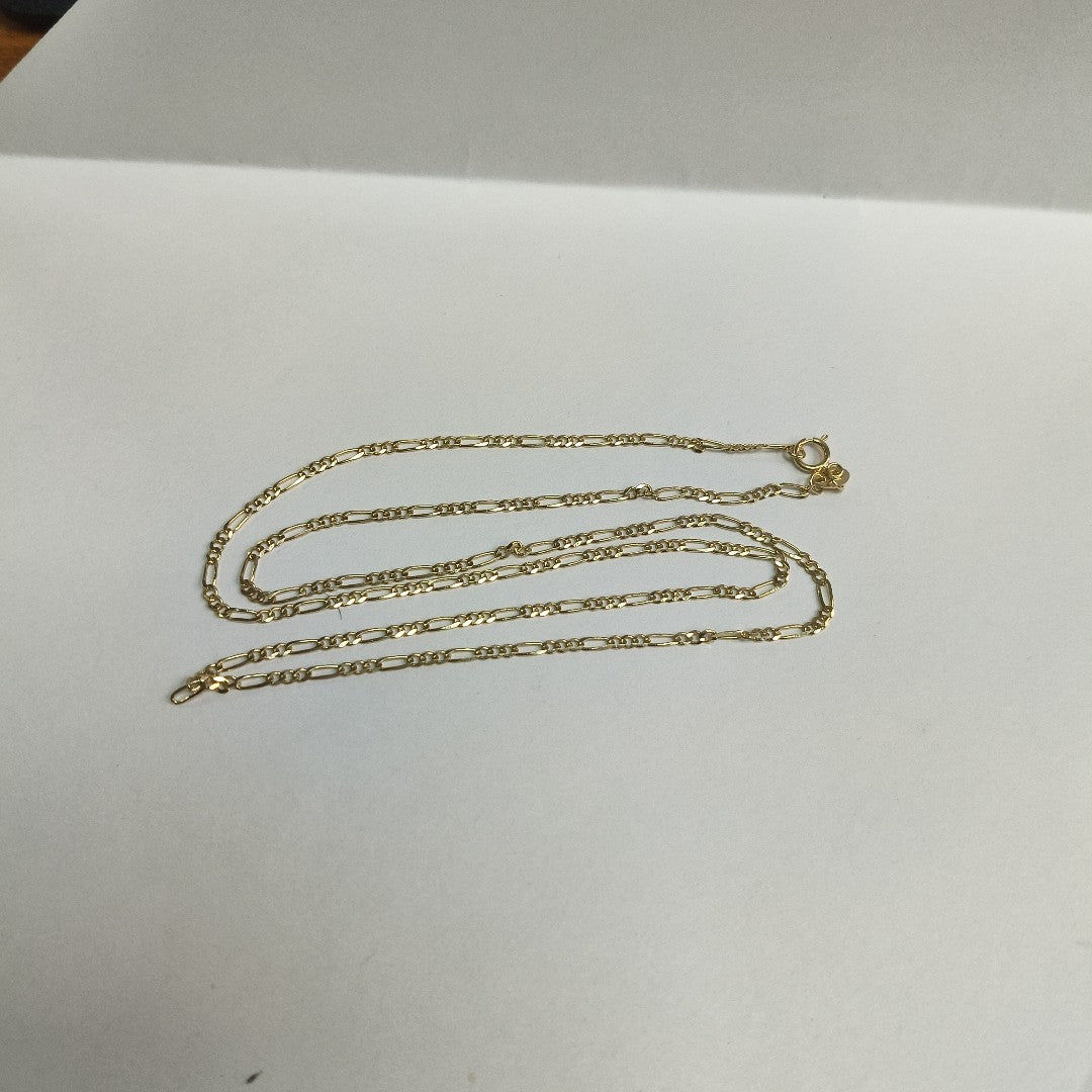CADENAS TEJIDO 3X1 ORO 10K 55 CM 3.2 GR (NUEVO)
