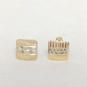 ARETES PAR ORO, ORO COMBINADO 14 K 1.3 GRMS (SEMINUEVO)