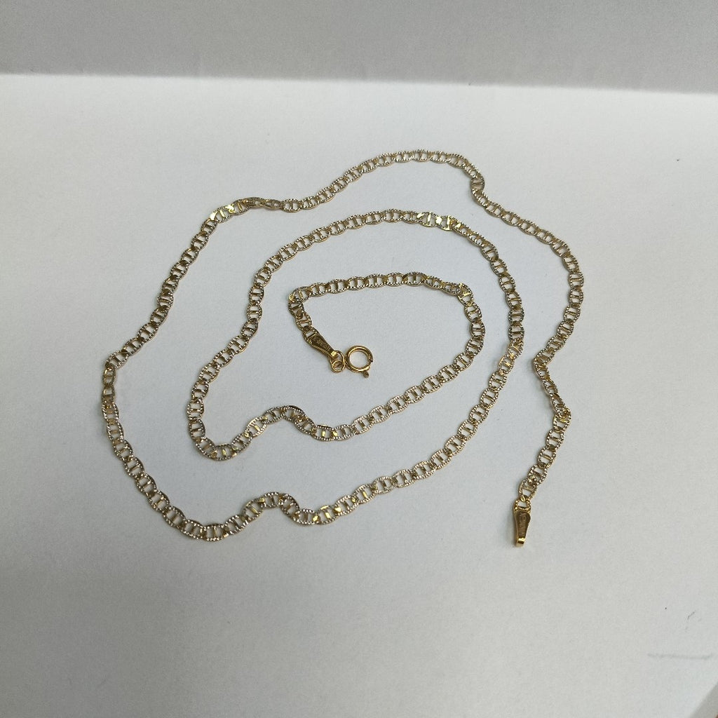 CADENAS TEJIDO GUCHI DIAMANTADO ORO 10K 55 CM 3.9 GR (NUEVO)