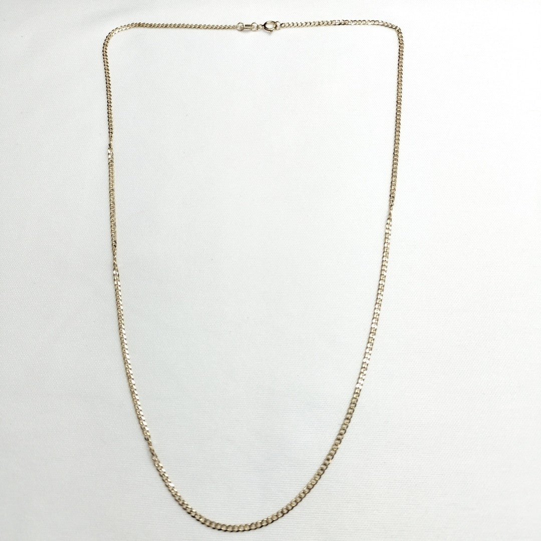 CADENAS TEJIDO BARBADA ORO 10K 50 CM 3.5 GR (NUEVO)