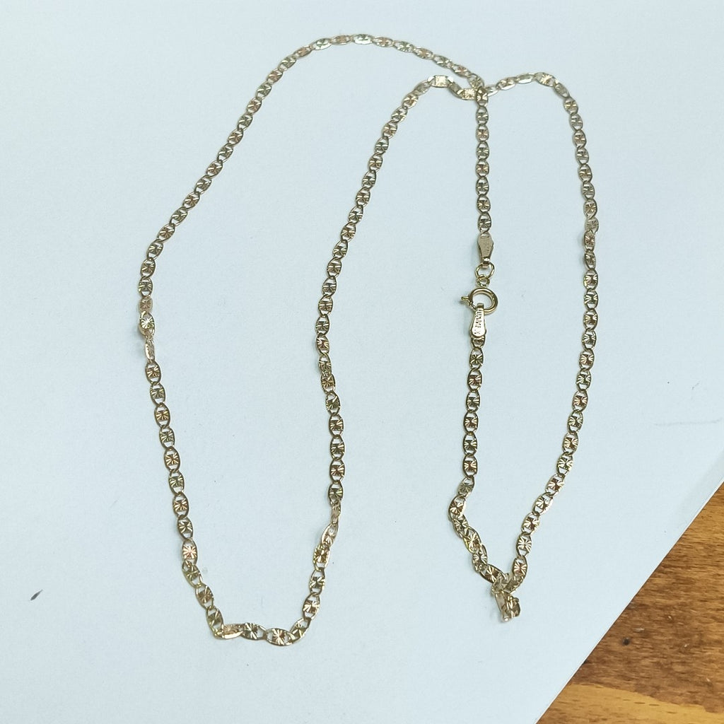 CADENAS TEJIDO GUCHI ORO 10K 55 CM 3 GR (NUEVO)