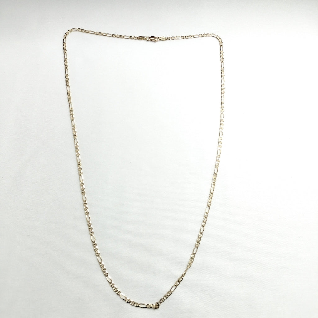 CADENAS TEJIDO FIGARO GUCHI ORO 10K 55 CM 5 GR (NUEVO)