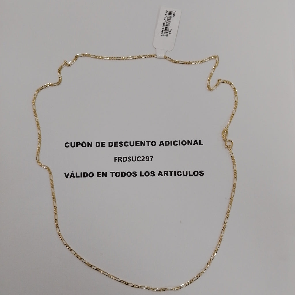 CADENAS TEJIDO 3X1 ORO 10K 55 CM 3.2 GR (NUEVO)