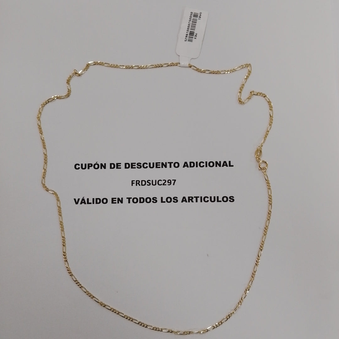 CADENAS TEJIDO 3X1 ORO 10K 55 CM 3.2 GR (NUEVO)