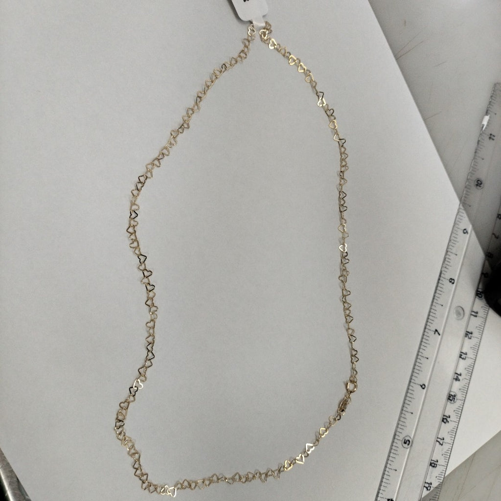 CADENAS TEJIDO CORAZONES ORO 10K 50 CM 2.5 GR (NUEVO)