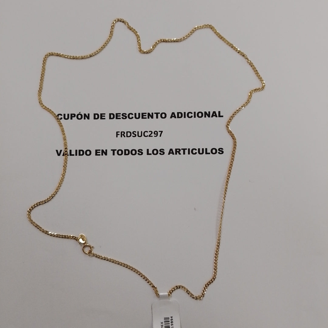 CADENAS TEJIDO BARBADA ORO 10K 55 CM 3.8 GR (NUEVO)