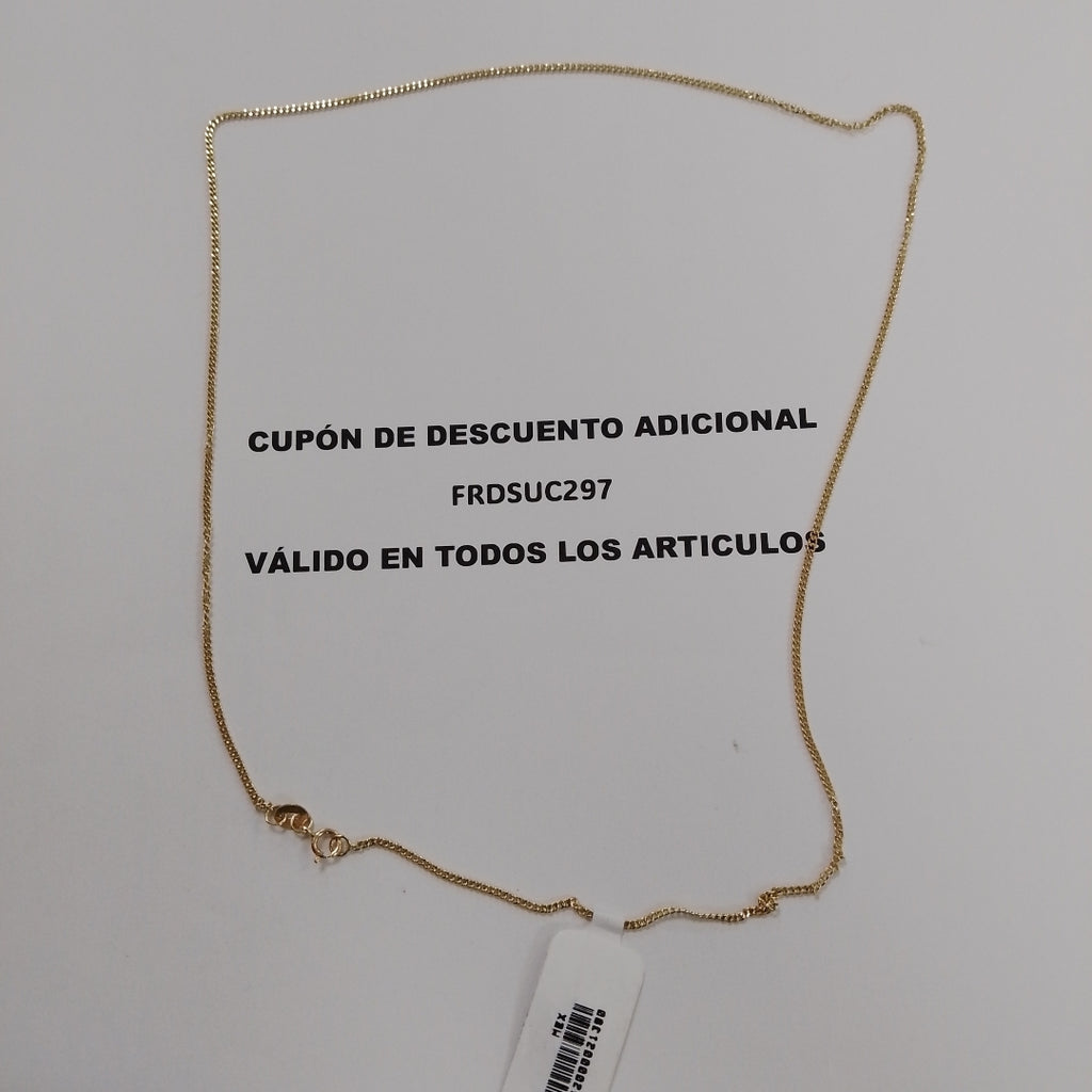 CADENAS TEJIDO BARBADA ORO 10K 50 CM 2.7 GR (NUEVO)