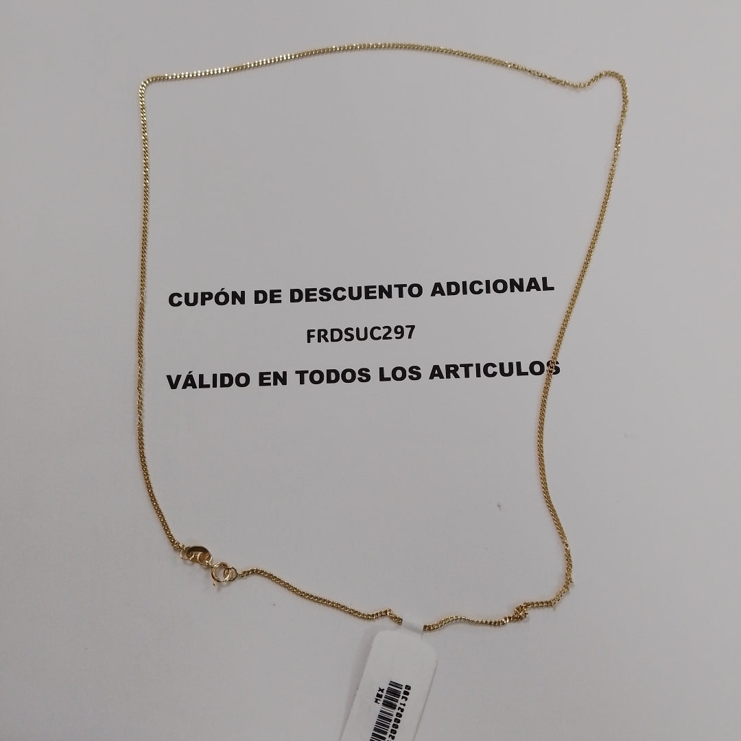 CADENAS TEJIDO BARBADA ORO 10K 50 CM 2.7 GR (NUEVO)