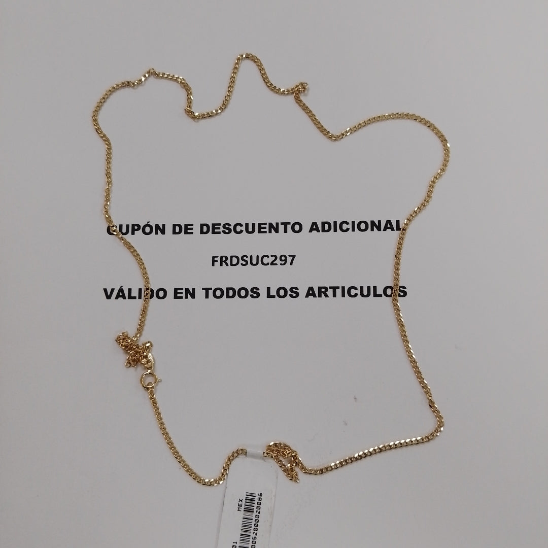 CADENAS TEJIDO BARBADA ORO 10K 60 CM 4.2 GR (NUEVO)