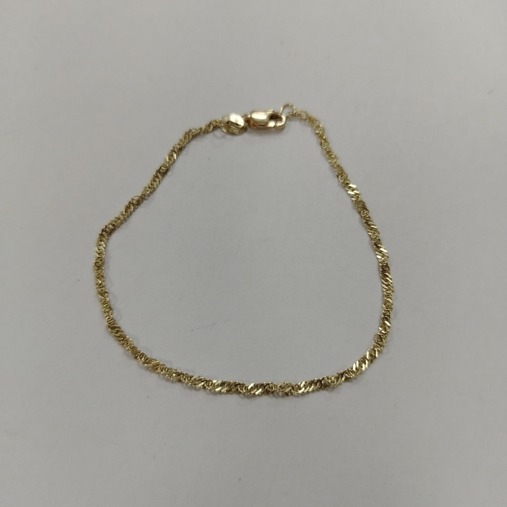 PULSERAS TEJIDO MEDIO TZL ORO 14K 18 CM 1.3 GR (NUEVO)