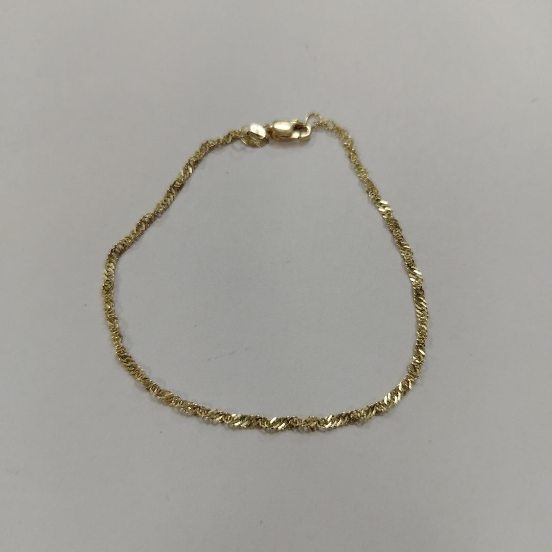 PULSERAS TEJIDO MEDIO TZL ORO 14K 18 CM 1.3 GR (NUEVO)