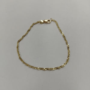 PULSERAS TEJIDO MEDIO TZL ORO 14K 18 CM 1.3 GR (NUEVO)