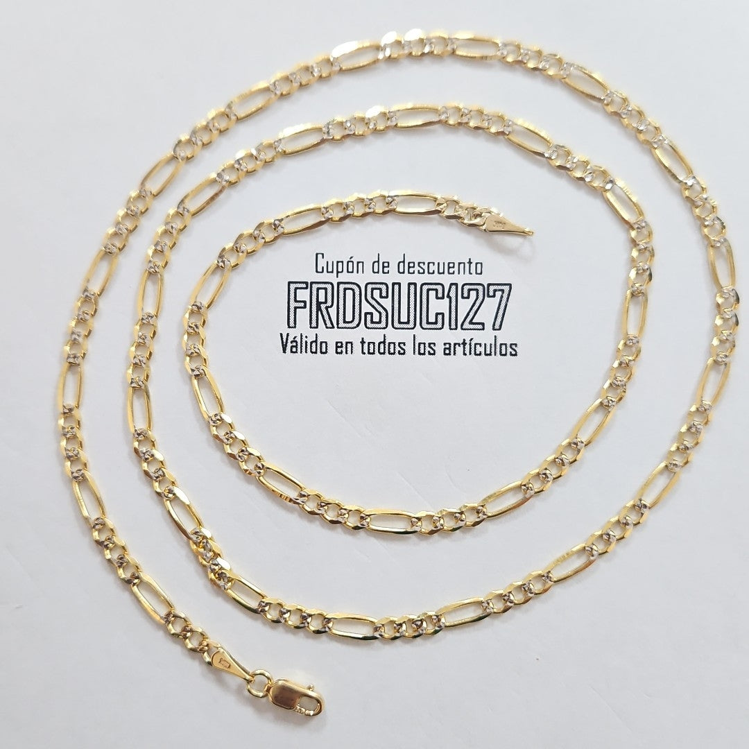 CADENAS 3X1 DIAMANTADA ORO 14K 55 CM 8.4 GR (NUEVO)