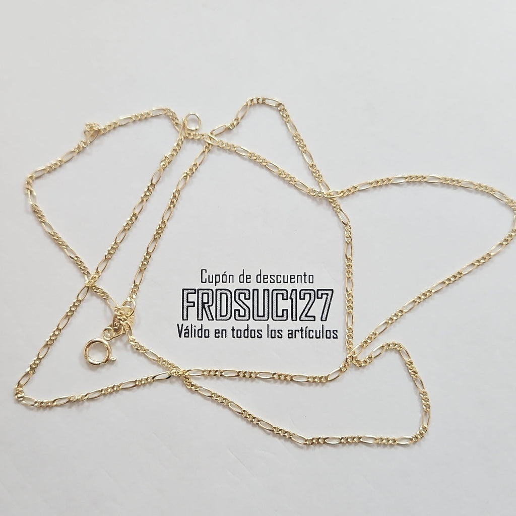 CADENAS TEJIDO 3X1 ORO 14K 55 CM 2.7 GR (NUEVO)