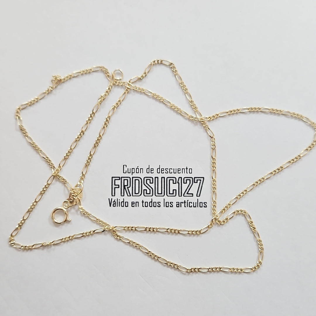 CADENAS TEJIDO 3X1 ORO 14K 55 CM 2.7 GR (NUEVO)