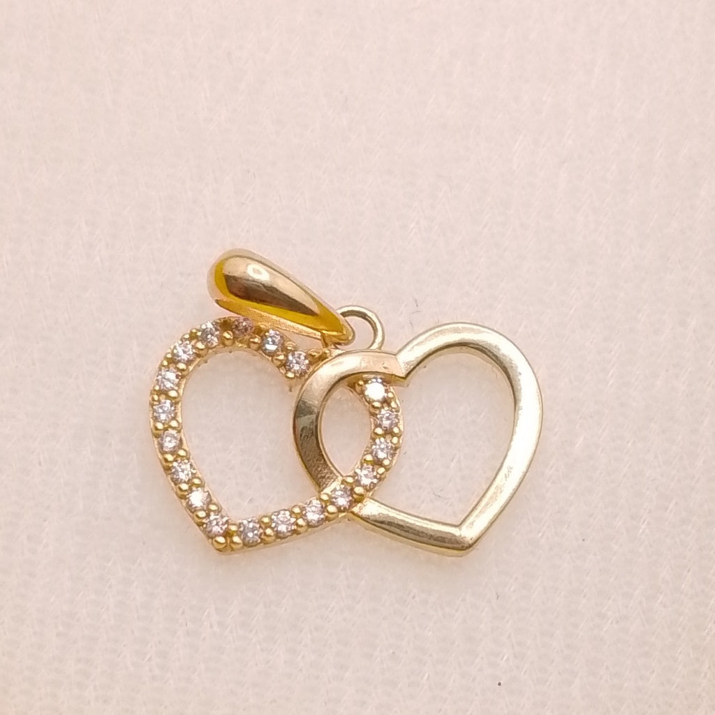 DIJES DOBLE CORAZON ORO 10K 1.5 GR (NUEVO)