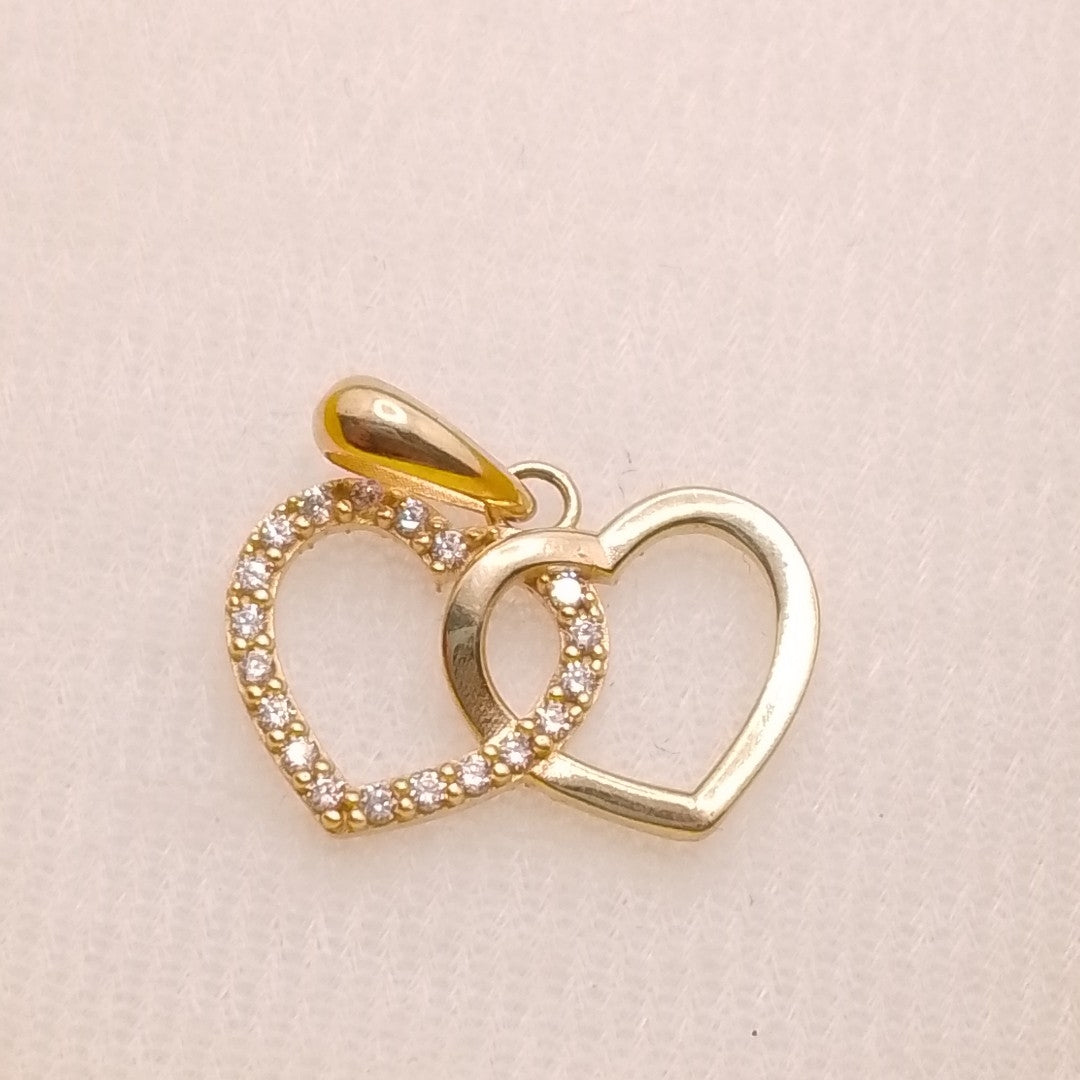 DIJES DOBLE CORAZON ORO 10K 1.5 GR (NUEVO)