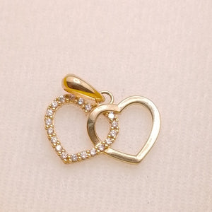DIJES DOBLE CORAZON ORO 10K 1.5 GR (NUEVO)