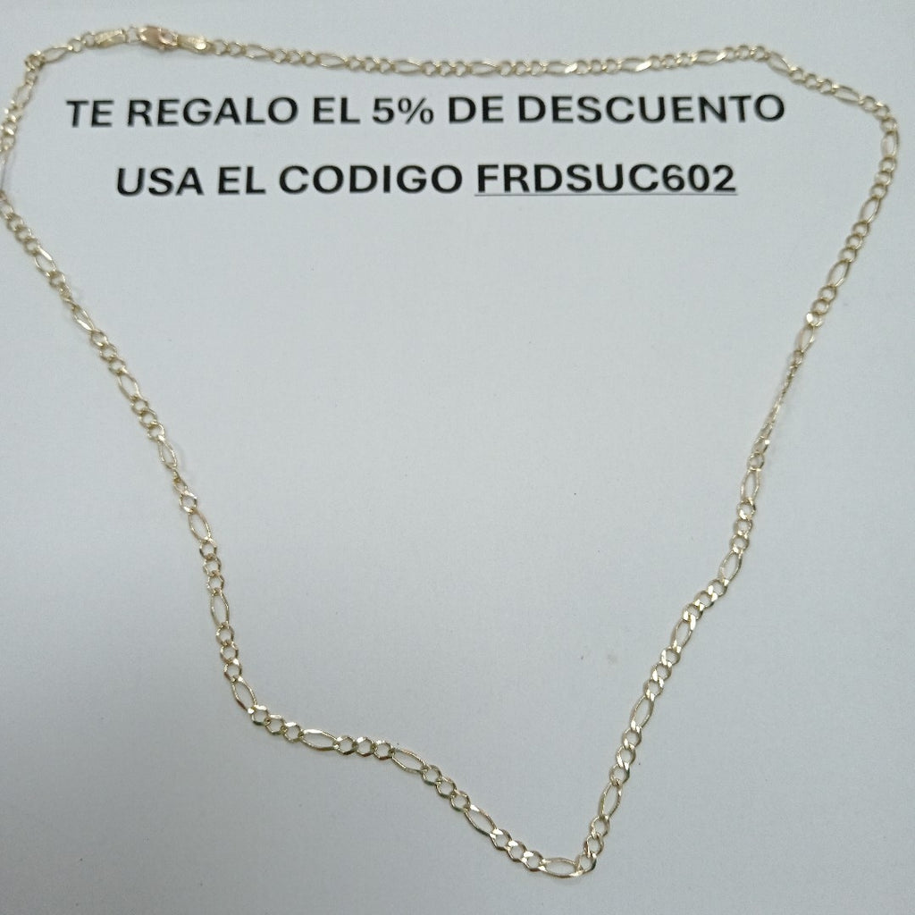 CADENAS TEJIDO 3X1 ORO 10K 50 CM 4.1 GR (NUEVO)