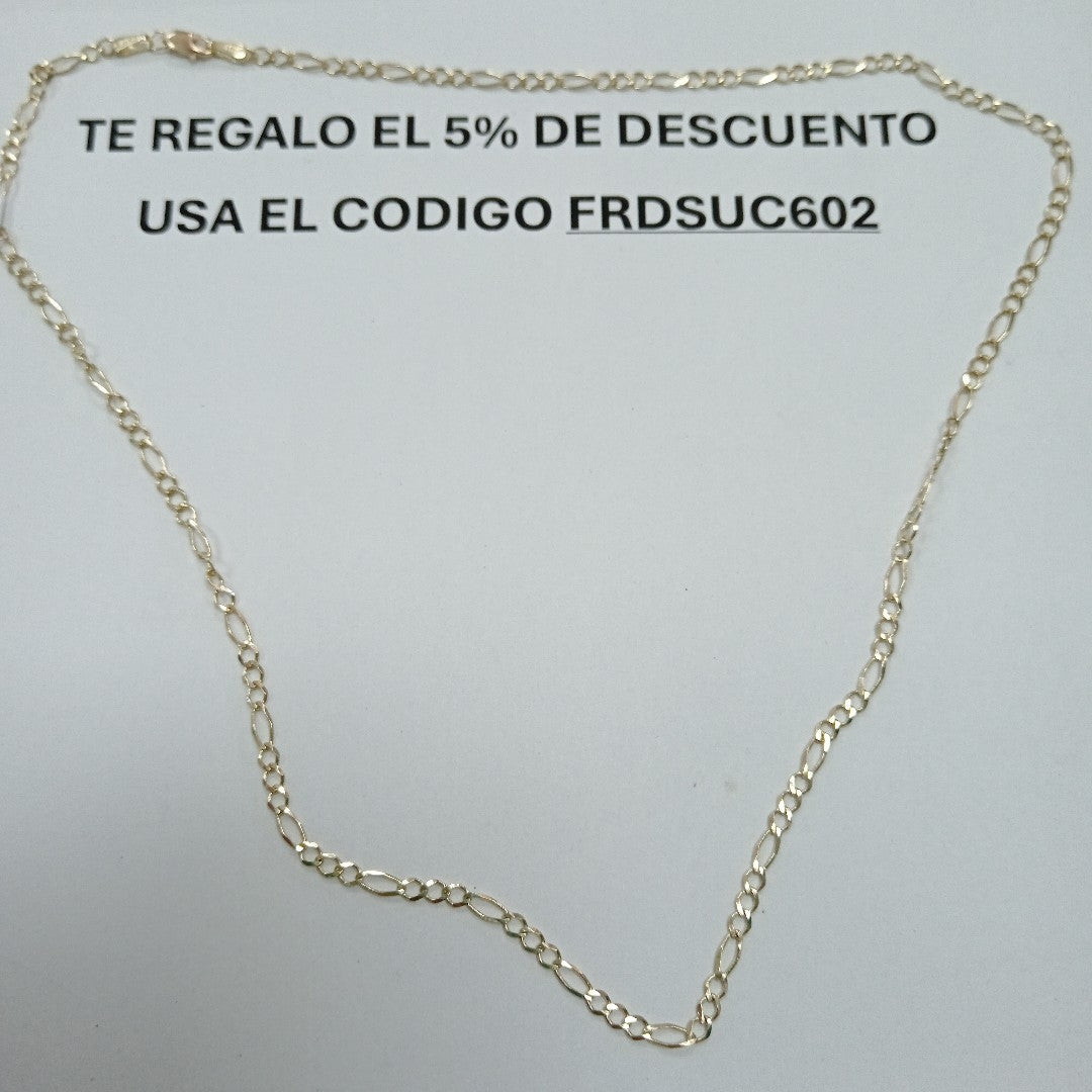 CADENAS TEJIDO 3X1 ORO 10K 50 CM 4.1 GR (NUEVO)