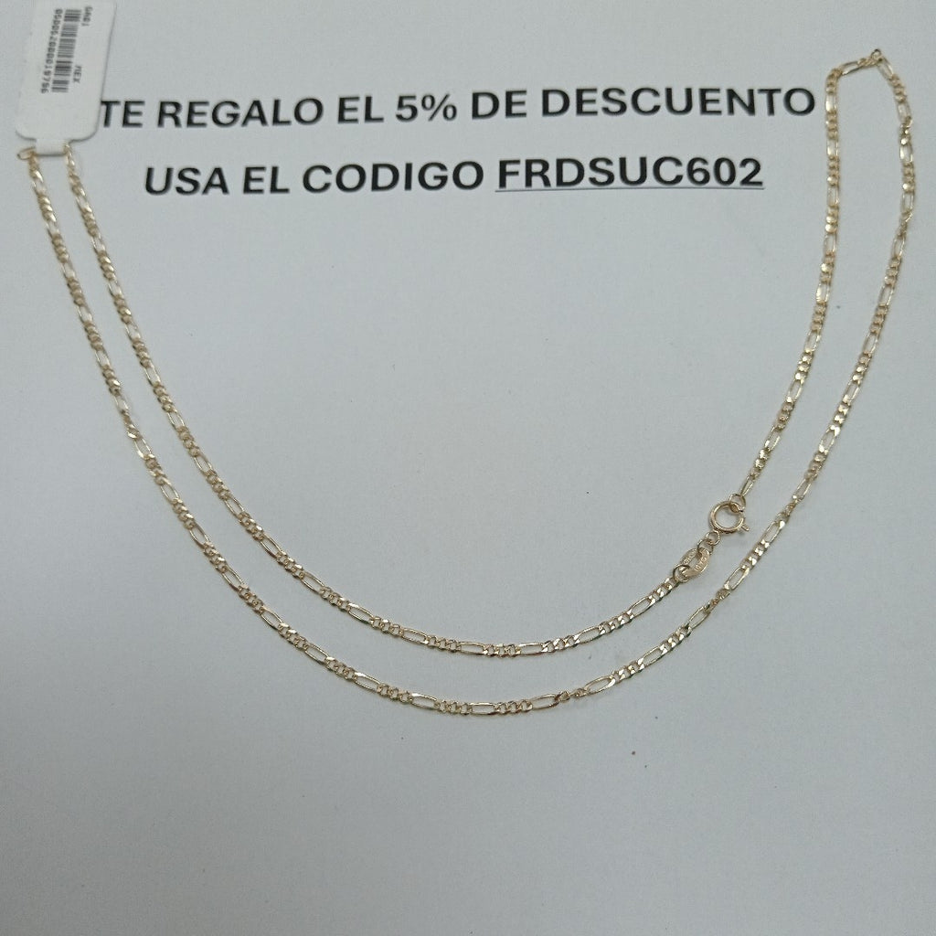 CADENAS TEJIDO 3X1 ORO 10K 55 CM 3.2 GR (NUEVO)