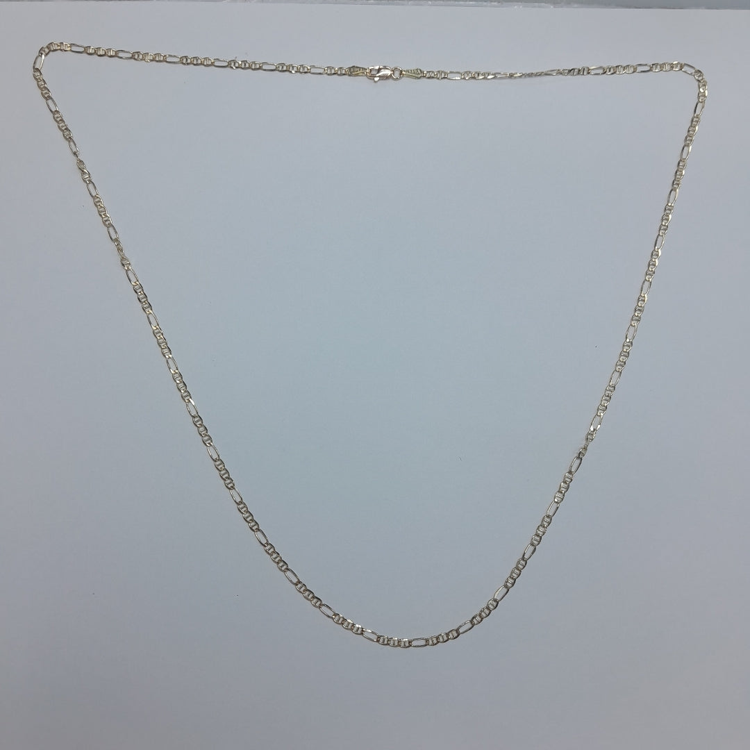 CADENAS TEJIDO FIGARO GUCHI ORO 10K 60 CM 5.2 GR (NUEVO)