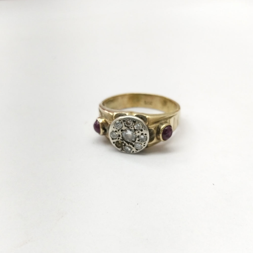 ANILLO ORO, ORO BLANCO MUY BAJO 10 K 6.5 GRMS (SEMINUEVO)
