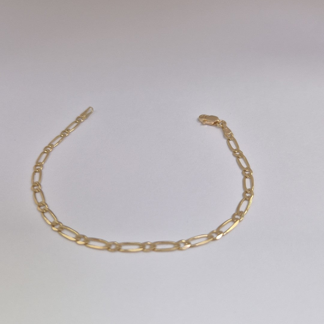 PULSERAS 1X1 ORO 14K 18 CM 2.6 GR (NUEVO)
