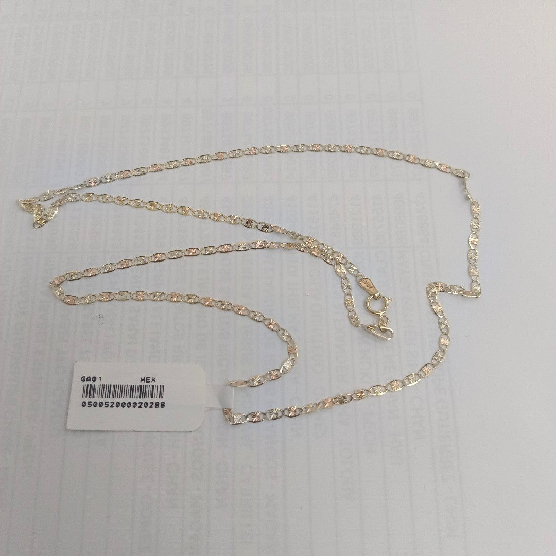 CADENAS TEJIDO GUCHI ORO 10K 55 CM 2.7 GR (NUEVO)