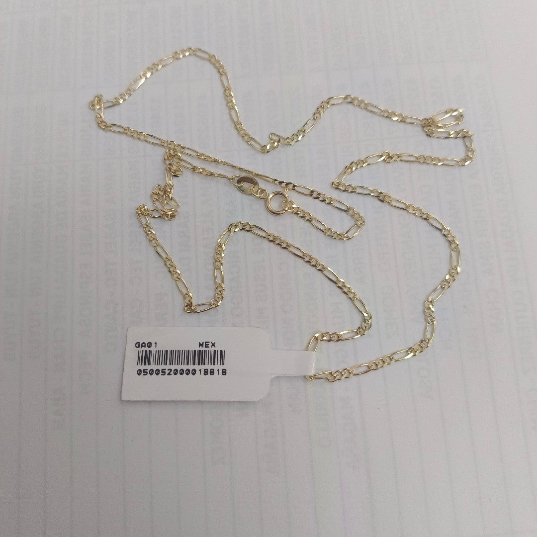 CADENAS TEJIDO 3X1 ORO 10K 55 CM 3.2 GR (NUEVO)