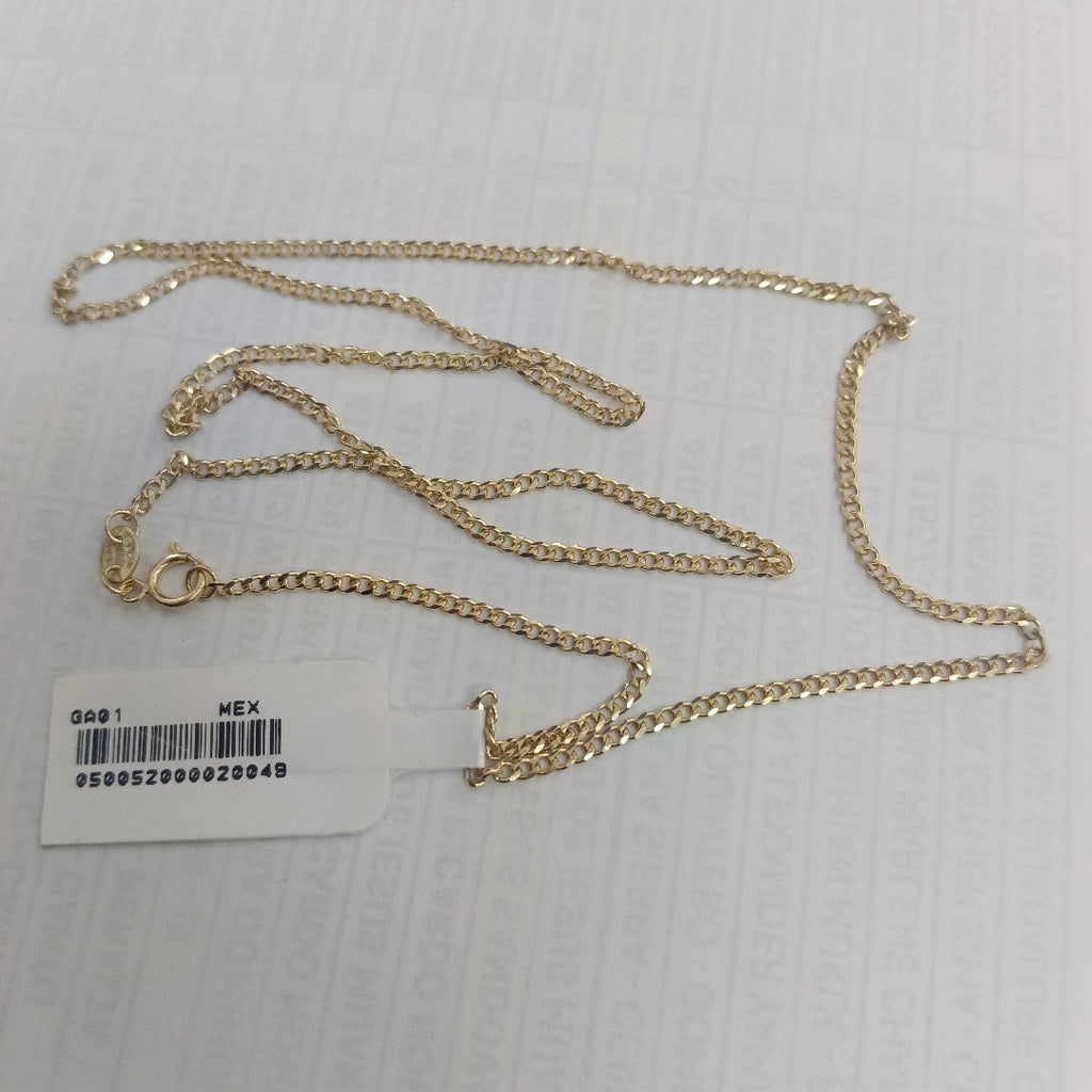 CADENAS TEJIDO BARBADA ORO 10K 55 CM 3.9 GR (NUEVO)