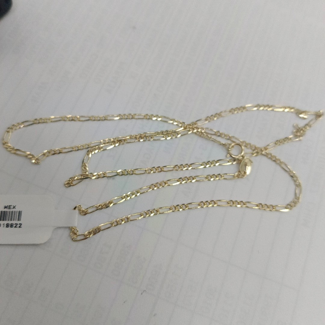 CADENAS TEJIDO 3X1 ORO 10K 55 CM 3.2 GR (NUEVO)