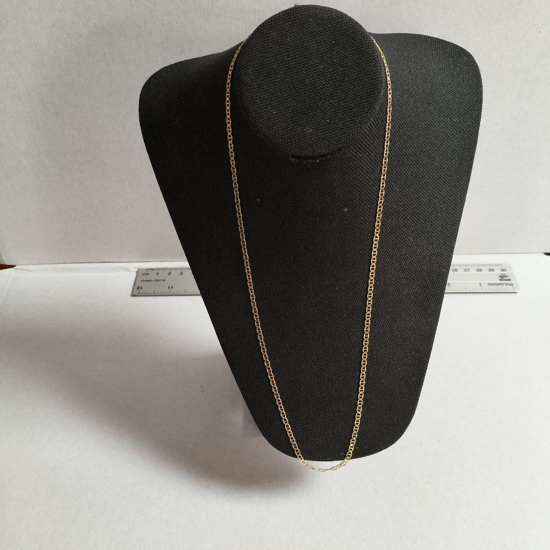 CADENAS TEJIDO GUCHI DIAMANTADO ORO 10K 55 CM 4 GR (NUEVO)