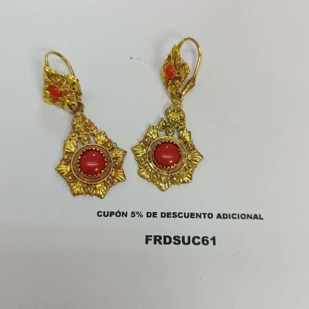 ARETES PAR ORO 8 K 8.7 GRMS (SEMINUEVO)
