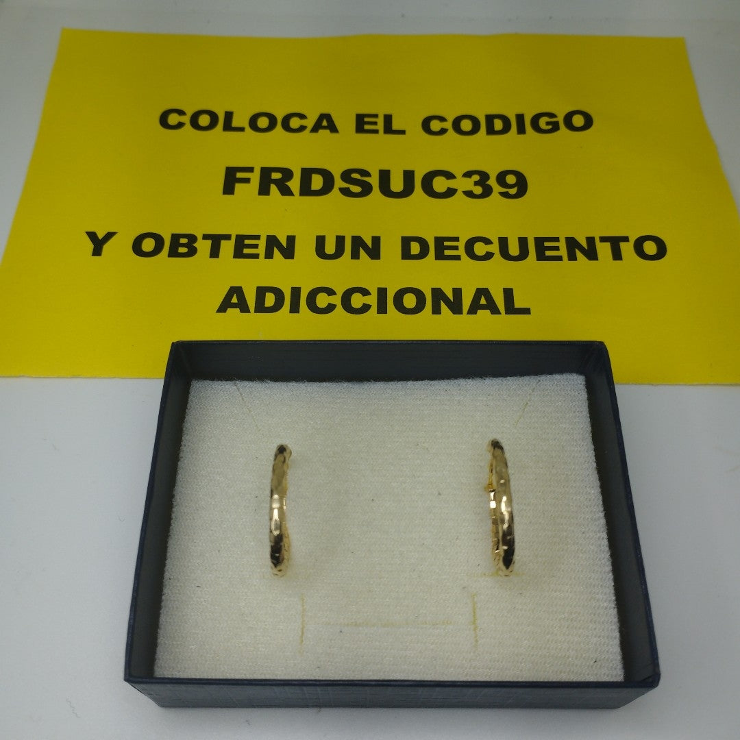 ARRACADAS PAR ORO 14 K 1.4 GRMS (SEMINUEVO)